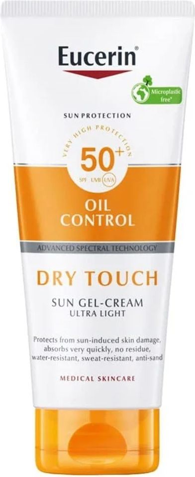 Solbeskyttelse Eucerin  Sunscreen Gel-Cream Sensitive Protect Dry Touch SPF50+