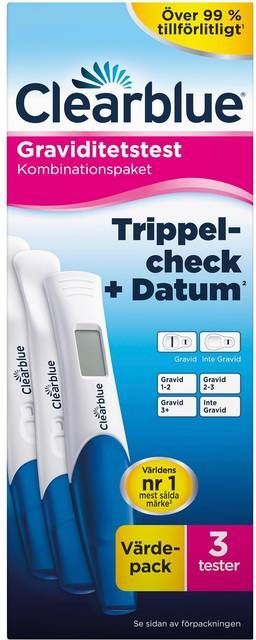 Clearblue Triple Check Graviditetstest 3 stk
