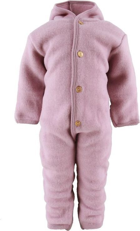 ENGEL Natur Hooded Fleece Overall - Rosewood Melange (575722-051E)