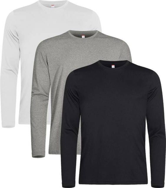 clique basic active langærmet dame t-shirt, hvid