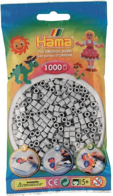 Hama Midi Beads Light Grey 1000pcs