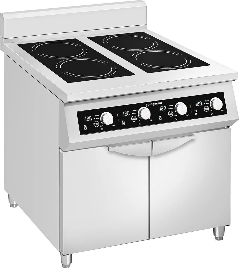 Induktionskogeplade - 20 kW - 4 kogeplader