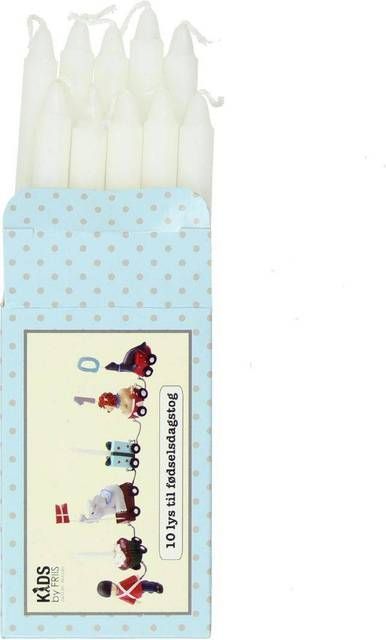 Kids by Friis Birthday Candles White 10-pack