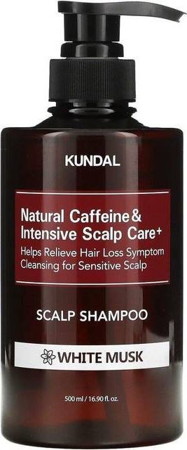 Natural Caffeine & Intensive Scalp Care+ Shampoo, White