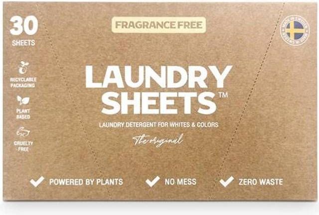 Laundry Sheets Sheets - Tvättlappar Parfymfri 30-Pack