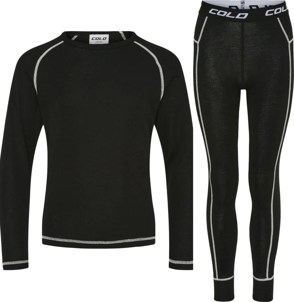 Cold Merino Wool Set Junior - Black
