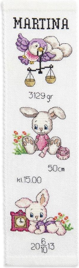 Broderisæt Fødselsdag/Klokkestreng - Pige
