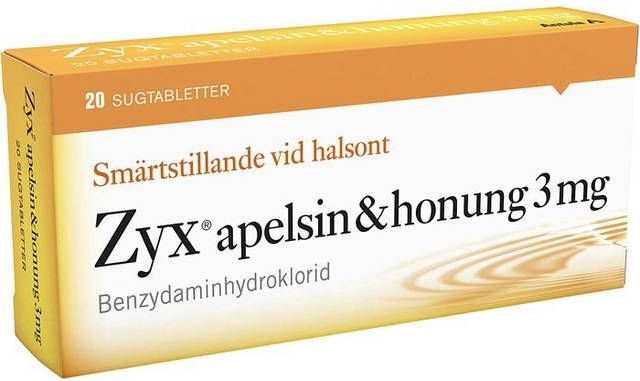 Zyx Appelsin & honning 3mg 20 stk Sugetablet