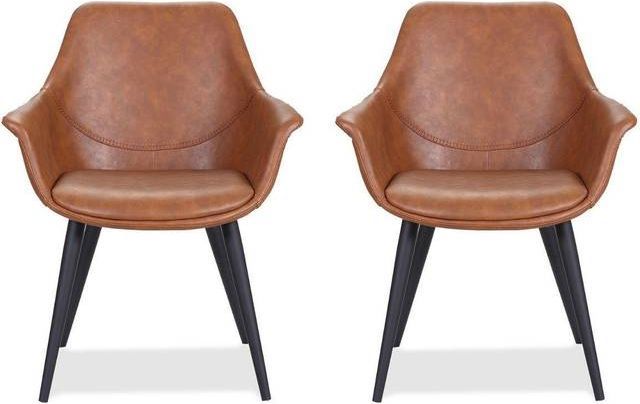 House Of Sander Signe Cognac Køkkenstol 82cm 2stk