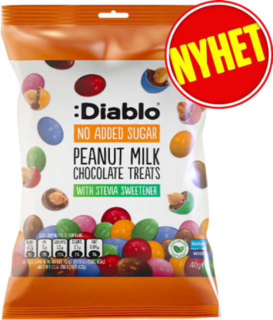 Diablo No Sugar Added Chocolate Peanuts
