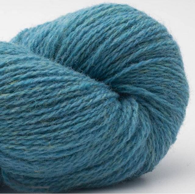 BC Garn Bio Shetland Gots Marineblå Brun Meleret