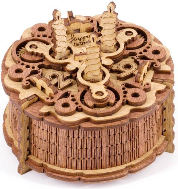 iDventure Wooden Gift Puzzlebox Birthday Cake
