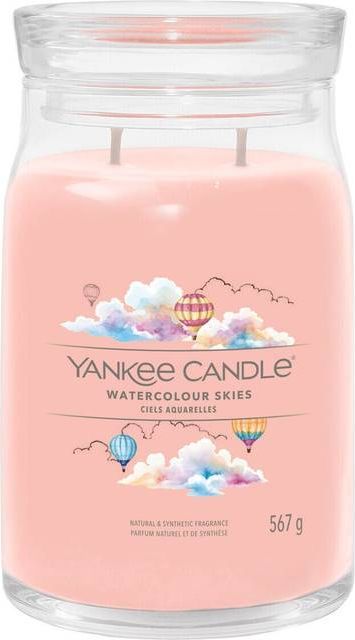Yankee Candle Watercolour Skies Large Pink Duftlys 567g