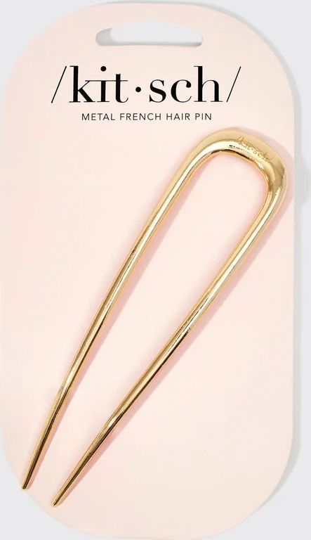 silver french hair pin