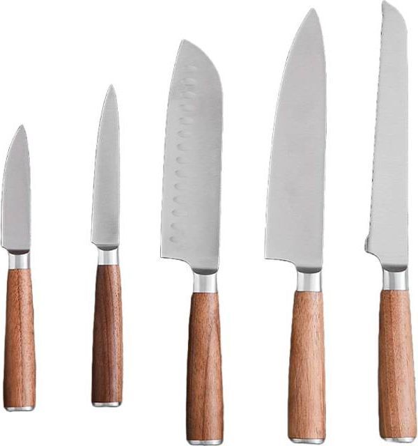 Haws Santo Chef Knivsæt Valnød 5 Stk Knivsæt