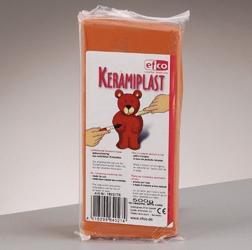 Selvhærdende ler, terracotta, 500g