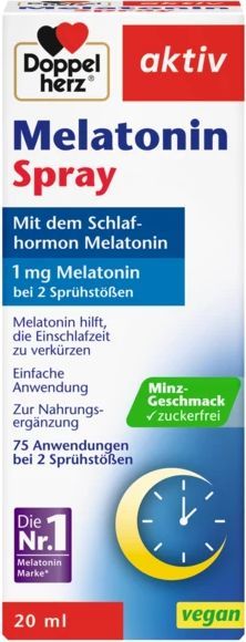doppelherz aktiv, melatonin spray, 20ml, mintsmag | apotekos
