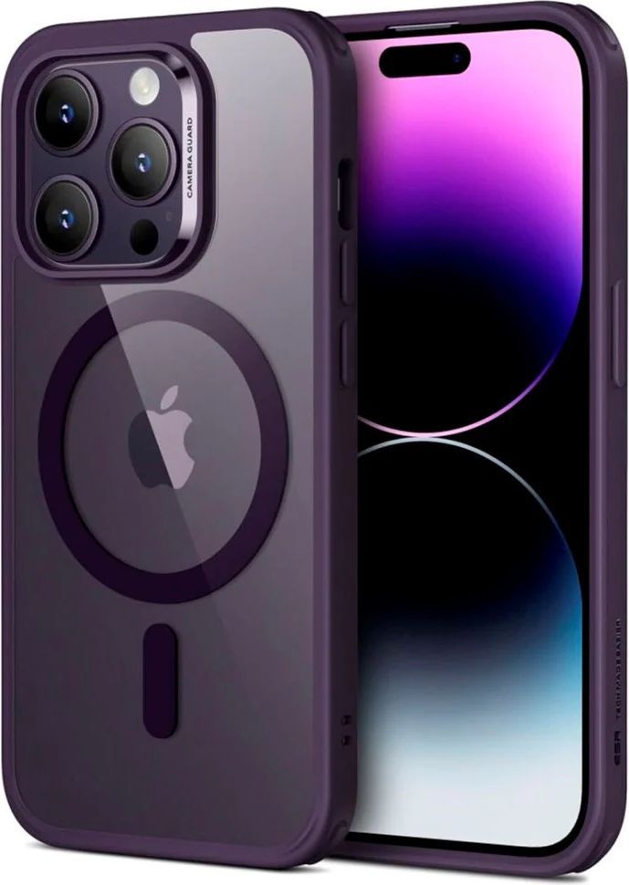 iPhone 14 Pro - ESR Classic Hybrid Cover - MagSafe Kompatibel - Gennemsigtig / Lilla