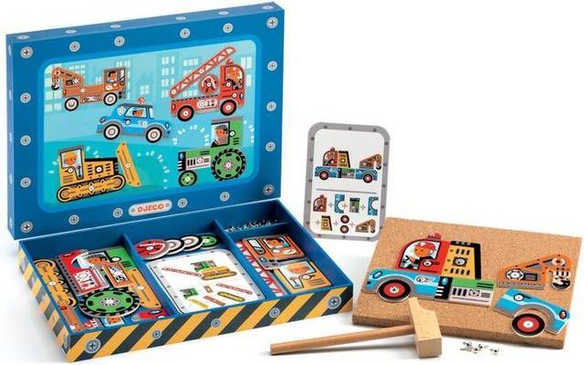 Djeco Hammer & Nail Set with Vehicles