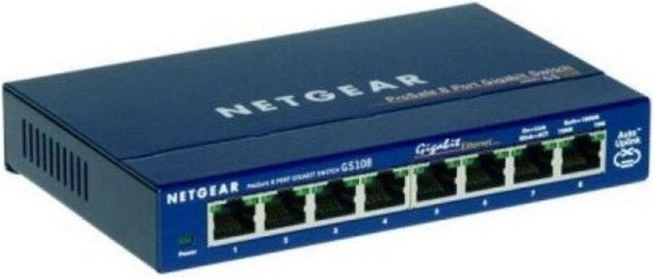 Skrivbords omkopplare Netgear GS108GE 8P Gigabit