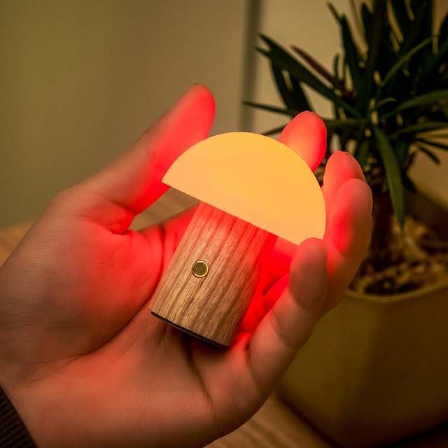 Super Mini White Ash Mushroom Table Lamp