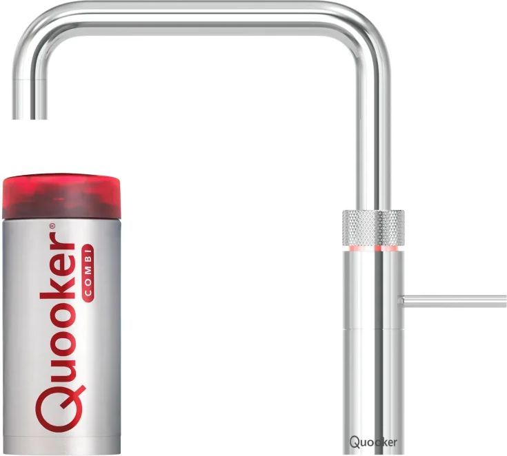 quooker fusion square pro3 køkkenarmatur, kogende vand, krom