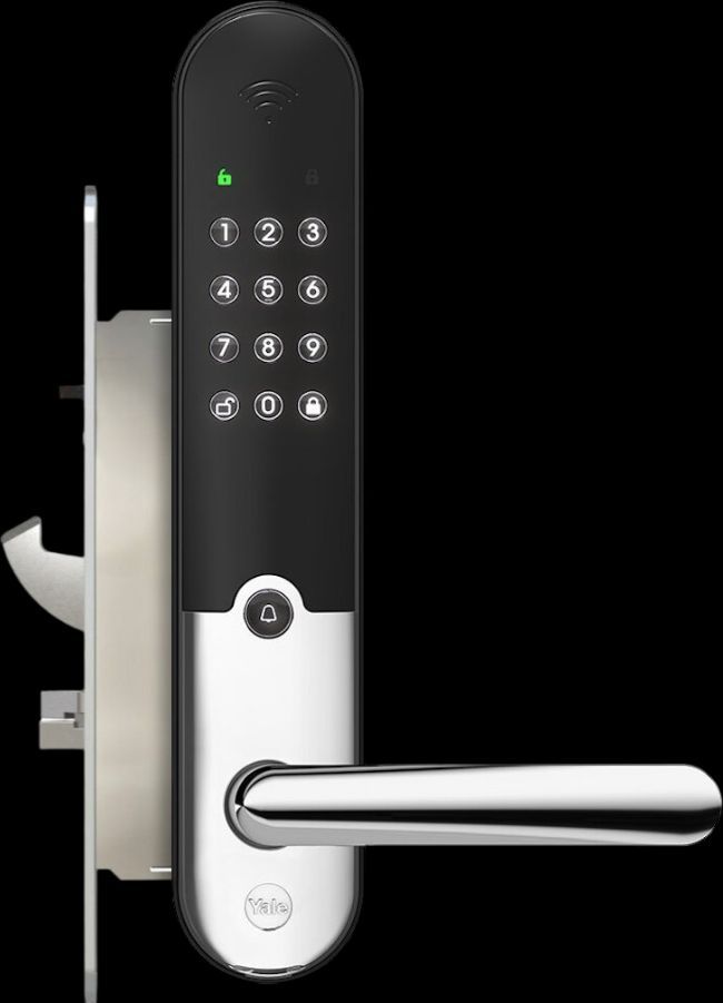 yale doorman classic smart lås, sølv