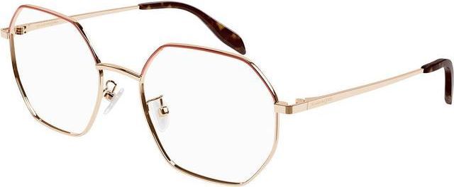 Alexander McQueen AM0338O Gold Oval Unisex