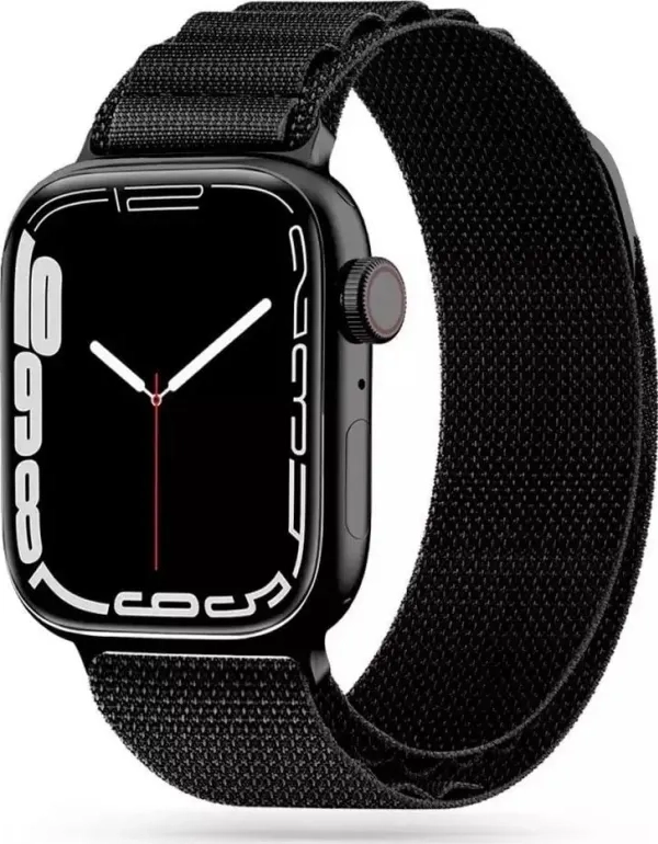 tech-protect apple watch 8/9/10/se/ultra 1/2 (44/45/46/49mm) armbånd - sort