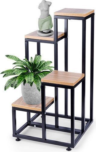 Vilde 4-Etagers Blomsterbed Metal 69 cm Planteopsats
