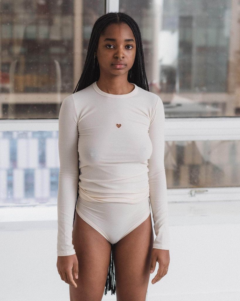 Heart Long Sleeve Tee in Undyed | organic-cotton | en | Baserange
