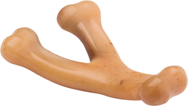 Benebone Rotisserie Chicken Flavor Wishbone Tough Dog Chew Toy Small