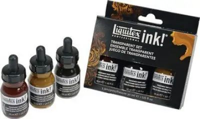 Liquitex Acrylic Ink Transparents 3-sæt 30 ml