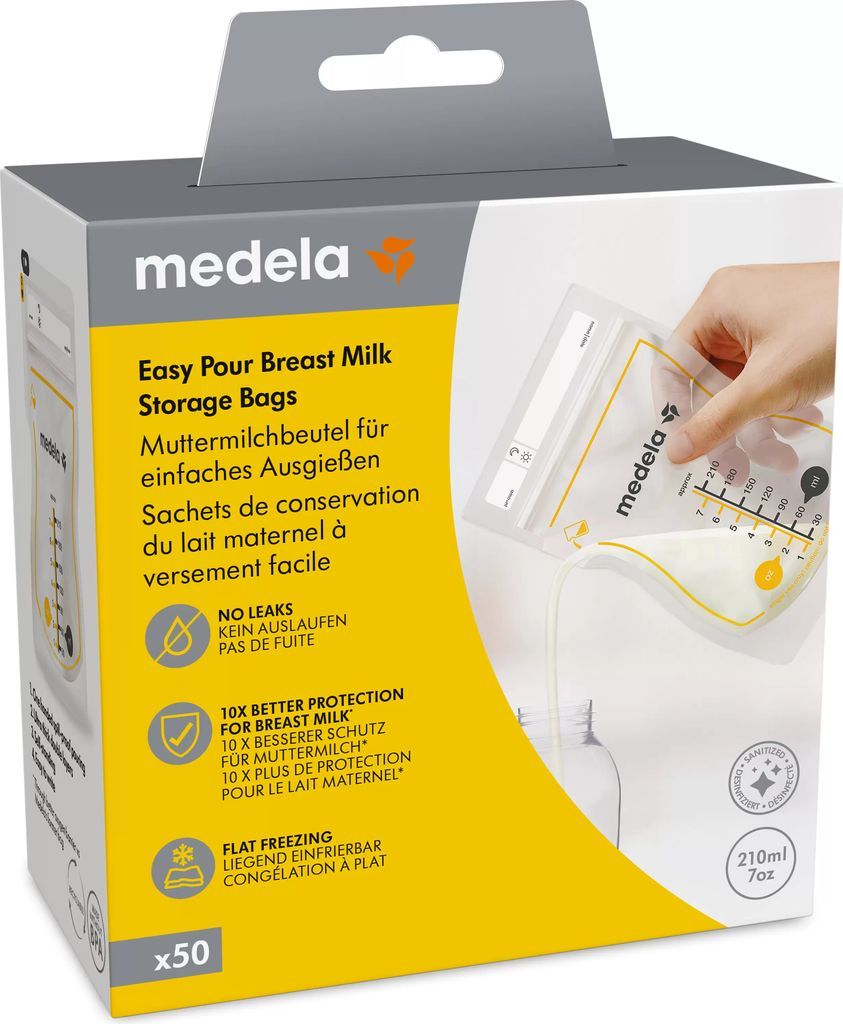 Medela Easy Pour Förvaringspåsar Bröstmjölk 25-pack - Multi