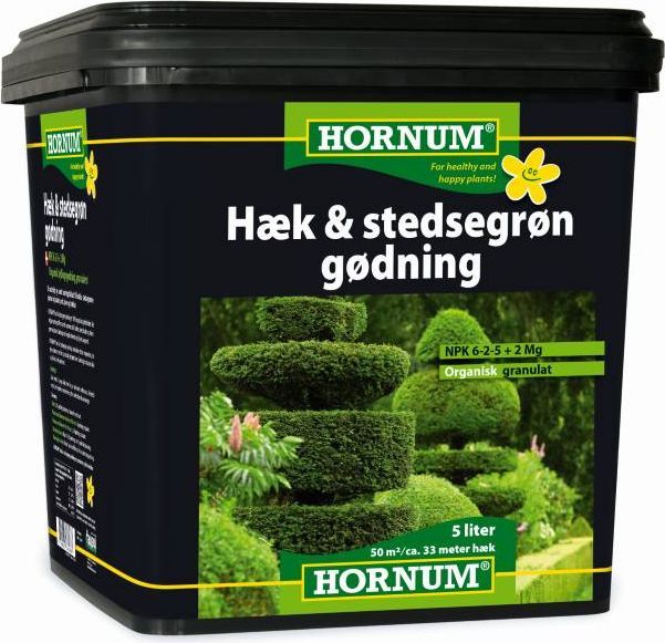 hæk & stedsegrøn gødning - 5 liter - anchers havecenter