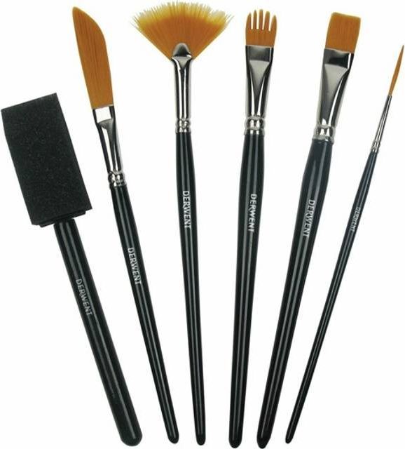 Derwent Technique Brushes Set 6pcs
