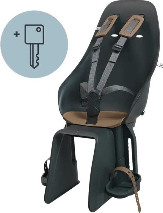 Urban Iki Barnsits med Pakethållarfäste Ta-Ke Bincho Black/Kurumi Brown Svart Cykeltillbehör Barnsitsar Barnsitsar Pakethållarefäste