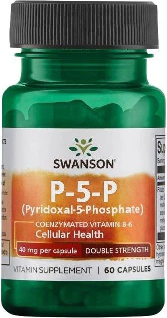 Swanson P-5-P Pyridoxal-5-Phosphate Coenzymated Vitamin B-6 20mg