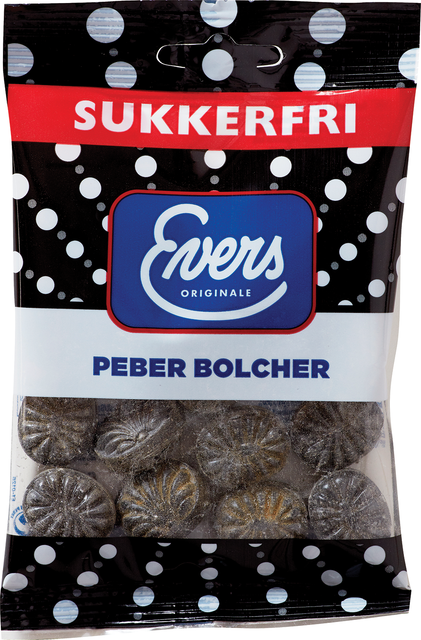 Evers Peberbolcher sukkerfri 70g