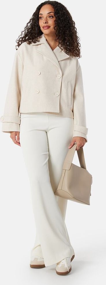 Bubbleroom Sophie Short Wool Blend Coat Light beige