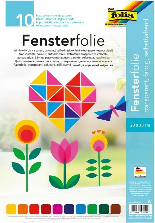 Vinduesfolie farve 10 Ark