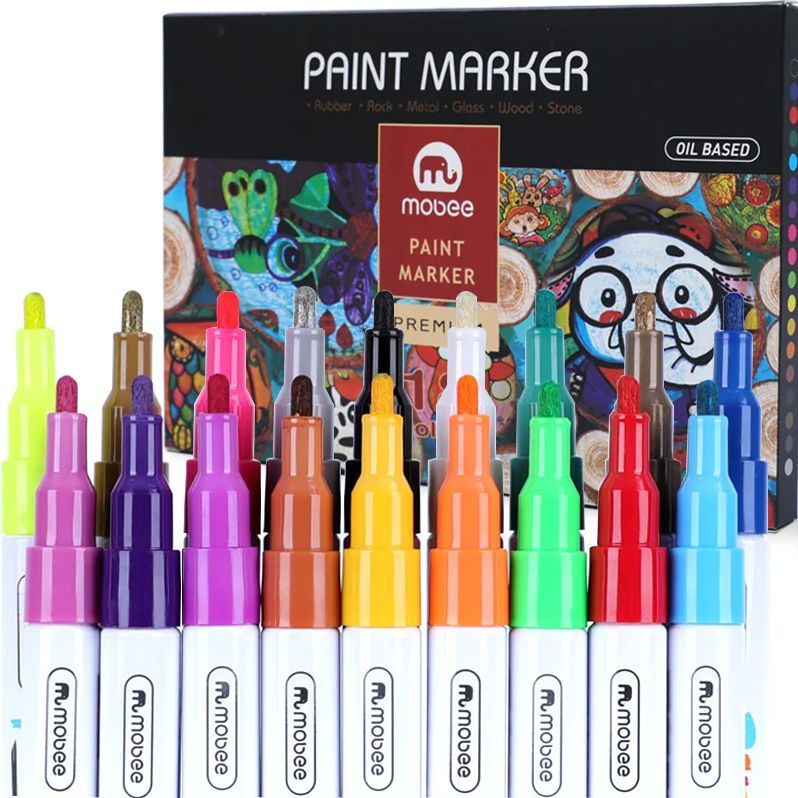 Mobee Paint Markers Fine Tip 18-Pak