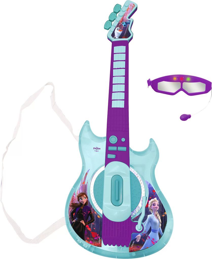 Lexibook Frozen elektrisk børneguitar med mikrofon og briller