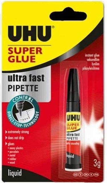 UHU Super Glue Pipette 3g