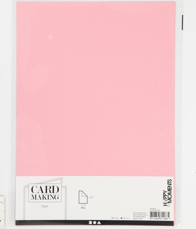 Creativ Company Papper Happy Moments A4 70 g 20 ark Rosa