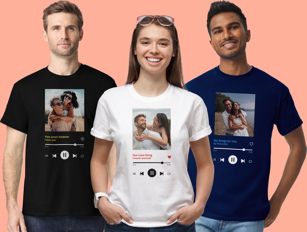 Gildan T-shirt med Foto & Sang