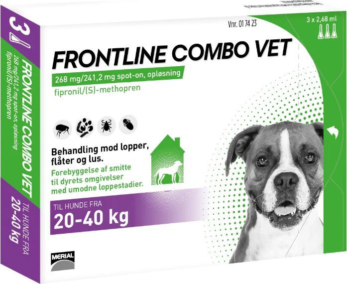 Frontline Combo Vet Hund 20-40kg 3x2.68ml