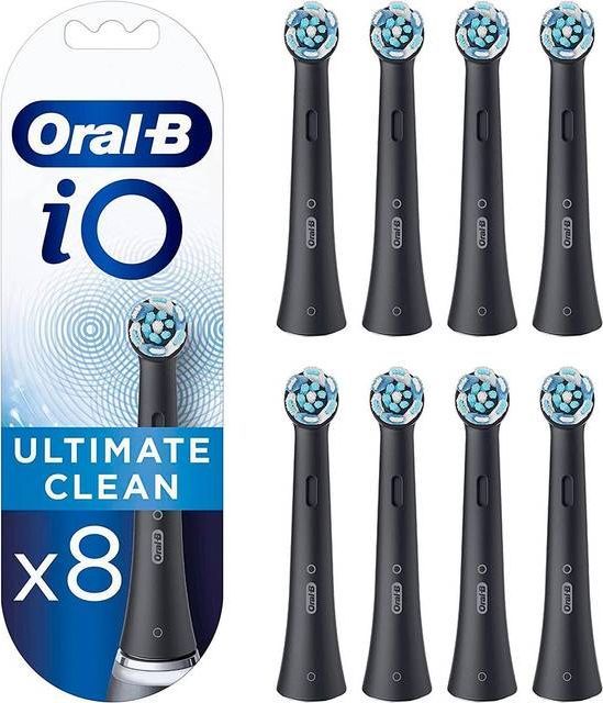 oral-b io ultimate clean tandbørstehoveder 8 stk (sort)