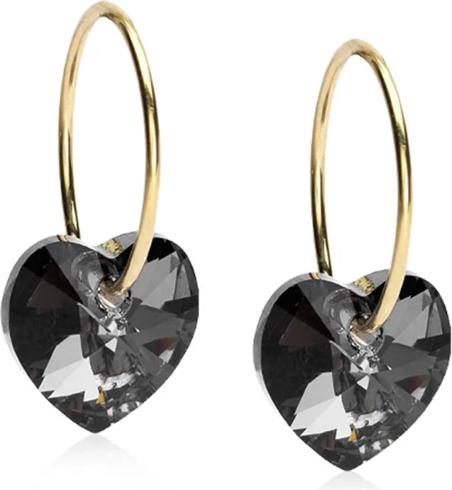 blomdahl ear ring 14 mm, heart 10 mm, rose