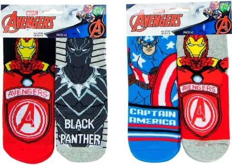 Marvel Avengers Strømper 2-Pak Anti-slip